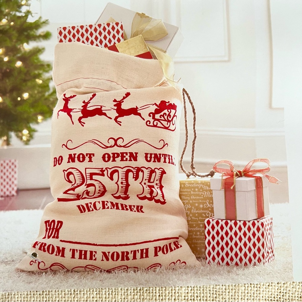 North Pole Santa Gift Bag